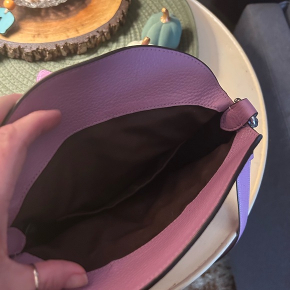 Coach Lavender Leather Shoulder Bag - Picture 3 of 3